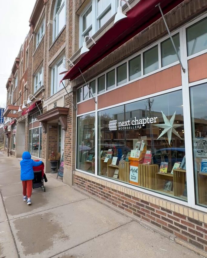 Walking into the bookstore